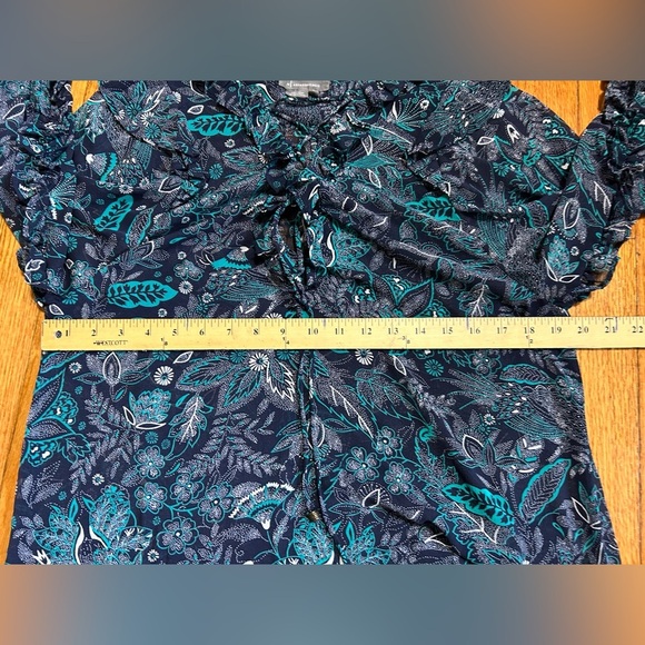 Anthropologie Top Haida Floral Peasant Top floral sheer blouse size Small - Picture 6 of 10